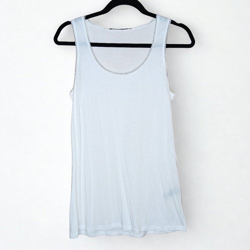 Sita Murt Metal Scoop Neckline Detail Semi-Sheer Sleeveless Blouse Anthropologie